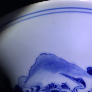 A Chinese blue and white 'deer and crane' yenyen vase, Kangxi — photo 11