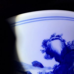 A Chinese blue and white 'deer and crane' yenyen vase, Kangxi — photo 14
