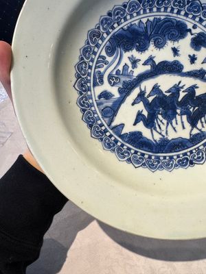 A Chinese blue and white 'deer' dish, Jiajing — foto 7