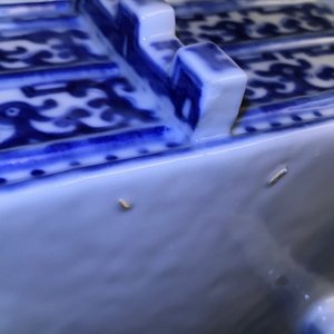 A Chinese blue and white 'ding' incense burner, 18/19th C. — 照片 12
