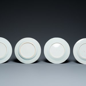 A Chinese blue and white dish and ten plates, 19th C. — 照片 9