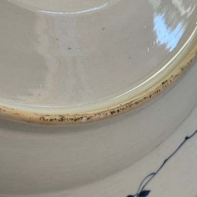A Chinese blue and white dish with a raised medallion centre — photo 19