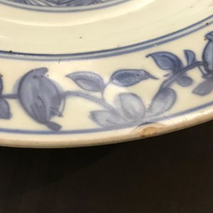 A Chinese blue and white dish with floral design, Jiajing — 照片 5
