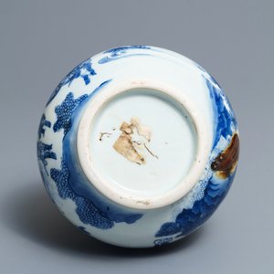 A Chinese blue and white double gourd vase, Transitional period — 照片 5