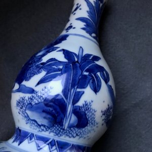 A Chinese blue and white double gourd vase, Transitional period — photo 17