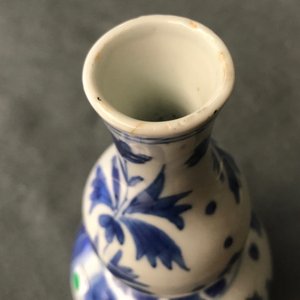 A Chinese blue and white double gourd vase with the calligrapher Wang Xizhi, Transitional period — photo 11