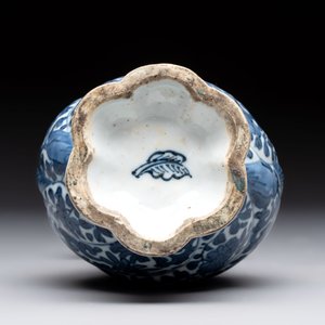 A Chinese blue and white double-spouted swirling-lobed cruet, Kangxi — photo 7