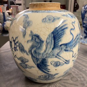 A Chinese blue and white 'dragon and phoenix' ginger jar, Yongzheng — 照片 9