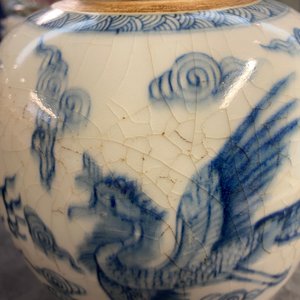 A Chinese blue and white 'dragon and phoenix' ginger jar, Yongzheng — 照片 10