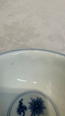 A Chinese blue and white 'dragon' bowl, Chenghua mark, Kangxi/Yongzheng — photo 13