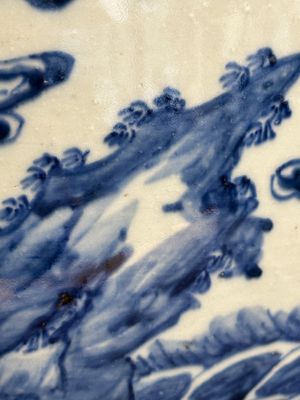 A Chinese blue and white 'dragon' fish bowl, 19th C. — photo 12