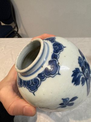 A Chinese blue and white 'dragon' plate and a 'floral' jarlet, Yongzheng mark, 17/18th C. — photo 8