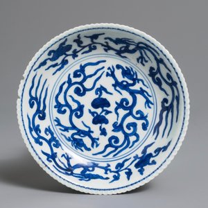 嘉庆  龙纹 青花瓷盘 — 照片 1