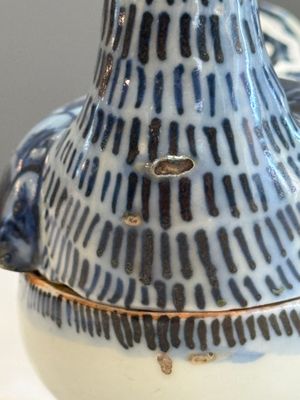 A Chinese blue and white 'Duck' incense burner  — 照片 12
