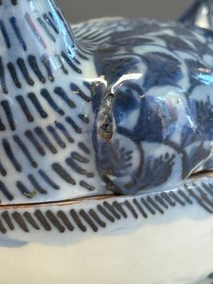 A Chinese blue and white 'Duck' incense burner  — 照片 14