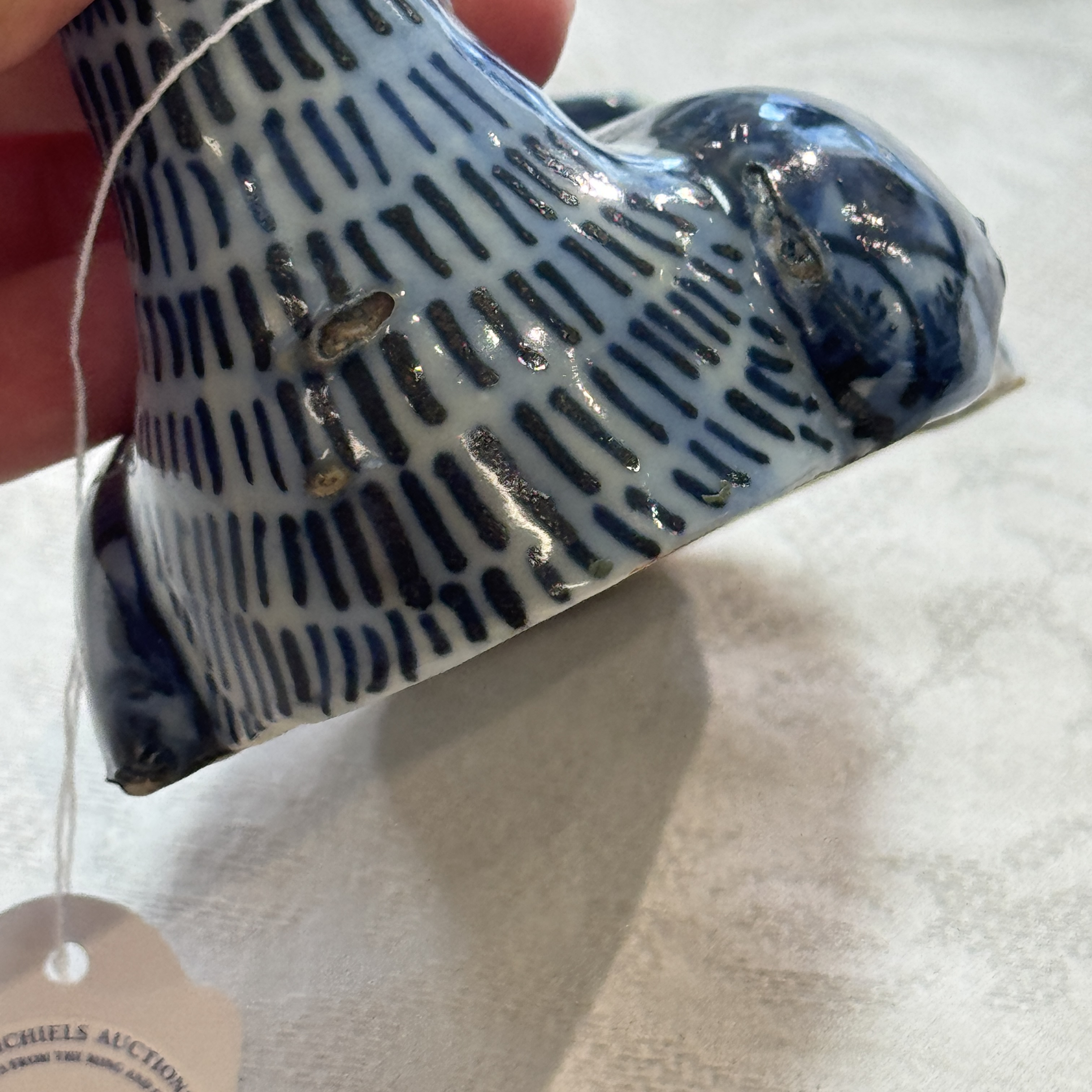 A Chinese blue and white 'Duck' incense burner  — 照片 21