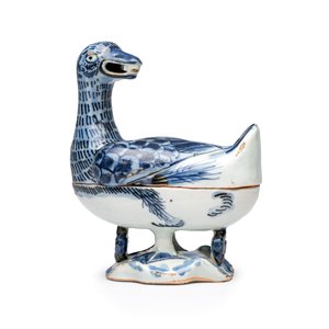A Chinese blue and white 'Duck' incense burner  — 照片 2