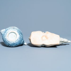 A Chinese blue and white 'duck' kendi and a Vietnamese 'elephant' kendi, Ming and 19th C. — photo 7
