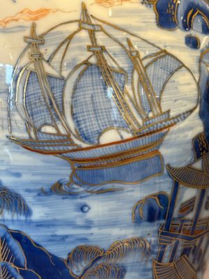 A Chinese blue and white Dutch-decorated 'landscape' vase, Kangxi — photo 8