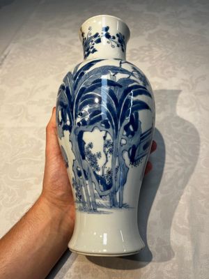 A Chinese blue and white 'Elegant Beauties' vase, Jiajing mark, Kangxi — 照片 4