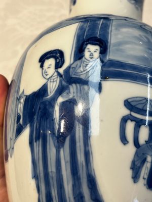 A Chinese blue and white 'Elegant Beauties' vase, Jiajing mark, Kangxi — 照片 8