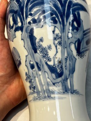 A Chinese blue and white 'Elegant Beauties' vase, Jiajing mark, Kangxi — 照片 10