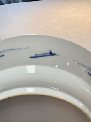 A Chinese blue and white 'elegant ladies' dish, Kangxi mark and of the period — photo 6