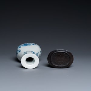 A Chinese blue and white-enamelled 'pheasants' vase, 19/20th C. — 照片 7