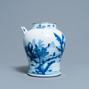 A Chinese blue and white ewer for the Vietnamese market, Kangxi — photo 3