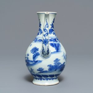 A Chinese blue and white ewer, Transitional period — 照片 5