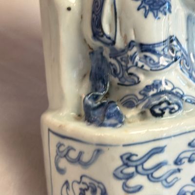 A Chinese blue and white figure of a Daoist deity — photo 18