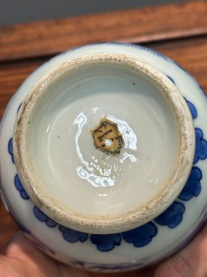A Chinese blue and white 'fisherman and woodcutter' ewer and cover, Transitional period — 照片 15