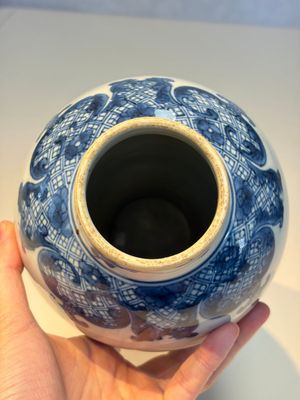 A Chinese blue and white five-piece garniture with birds among flowering branches, Qianlong — photo 25