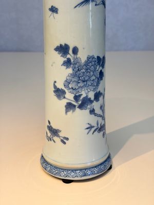 A Chinese blue and white five-piece garniture with birds among flowering branches, Qianlong — photo 50