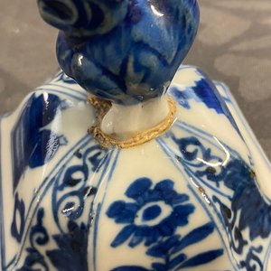 A Chinese blue and white five-piece garniture with boys and ladies, Kangxi — photo 21