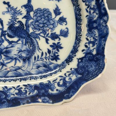 A Chinese blue and white 'Floral' dish and a 'Phoenix' serving dish — photo 7