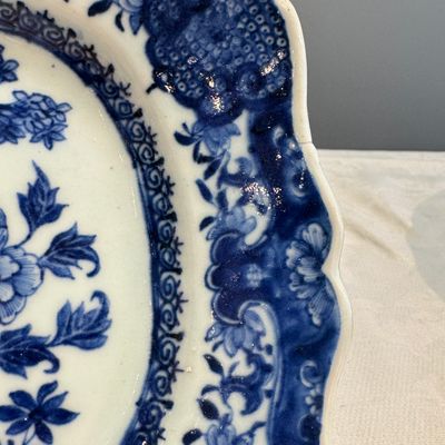 A Chinese blue and white 'Floral' dish and a 'Phoenix' serving dish — photo 9