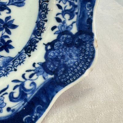 A Chinese blue and white 'Floral' dish and a 'Phoenix' serving dish — photo 10