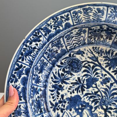A Chinese blue and white 'Floral' dish and a 'Phoenix' serving dish — photo 20