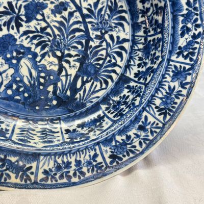 A Chinese blue and white 'Floral' dish and a 'Phoenix' serving dish — photo 22