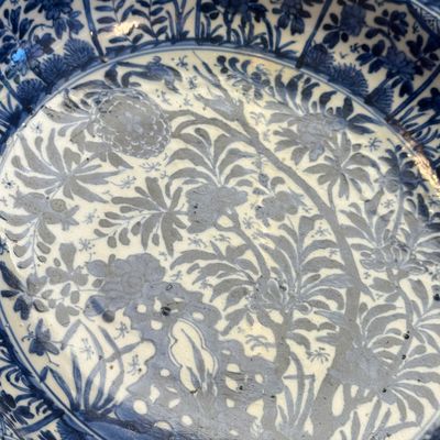A Chinese blue and white 'Floral' dish and a 'Phoenix' serving dish — photo 23