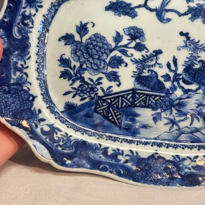 A Chinese blue and white 'Floral' dish and a 'Phoenix' serving dish — photo 3