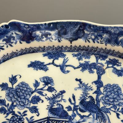 A Chinese blue and white 'Floral' dish and a 'Phoenix' serving dish — photo 5