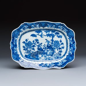 A Chinese blue and white 'Floral' dish and a 'Phoenix' serving dish — photo 4