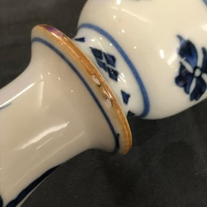 A Chinese blue and white floral huqqa base, Kangxi — 照片 11