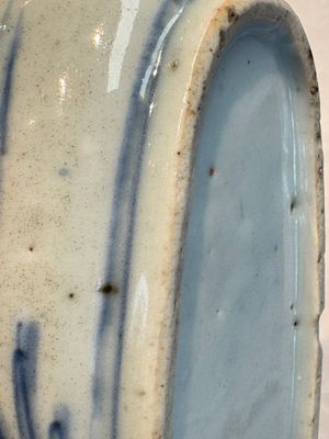 A Chinese blue and white 'Flying horse' betel nut box and cover, Wanli — 照片 15