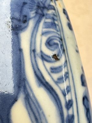 A Chinese blue and white 'Flying horse' betel nut box and cover, Wanli — 照片 9