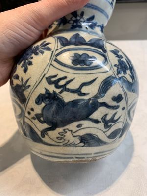 A Chinese blue and white 'flying horse' double gourd vase, Wanli — photo 11