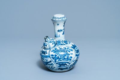 A Chinese blue and white 'flying horse' kendi, Wanli