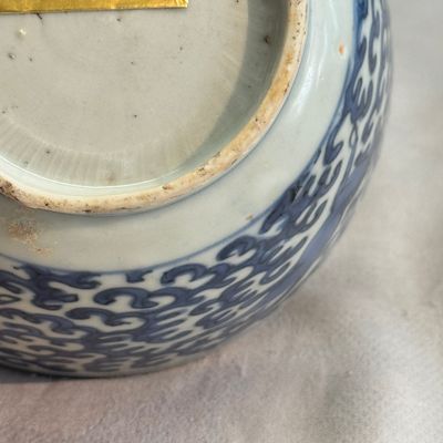 A Chinese blue and white 'Galloping Flying Horses' bowl and cover — photo 21